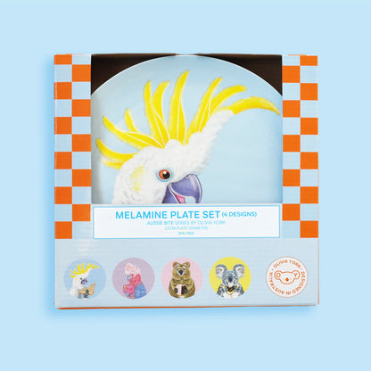 Aussie Bite Melamine Plates (Set of 4)