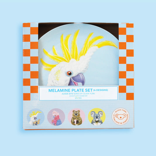 Aussie Bite Melamine Plates (Set of 4)